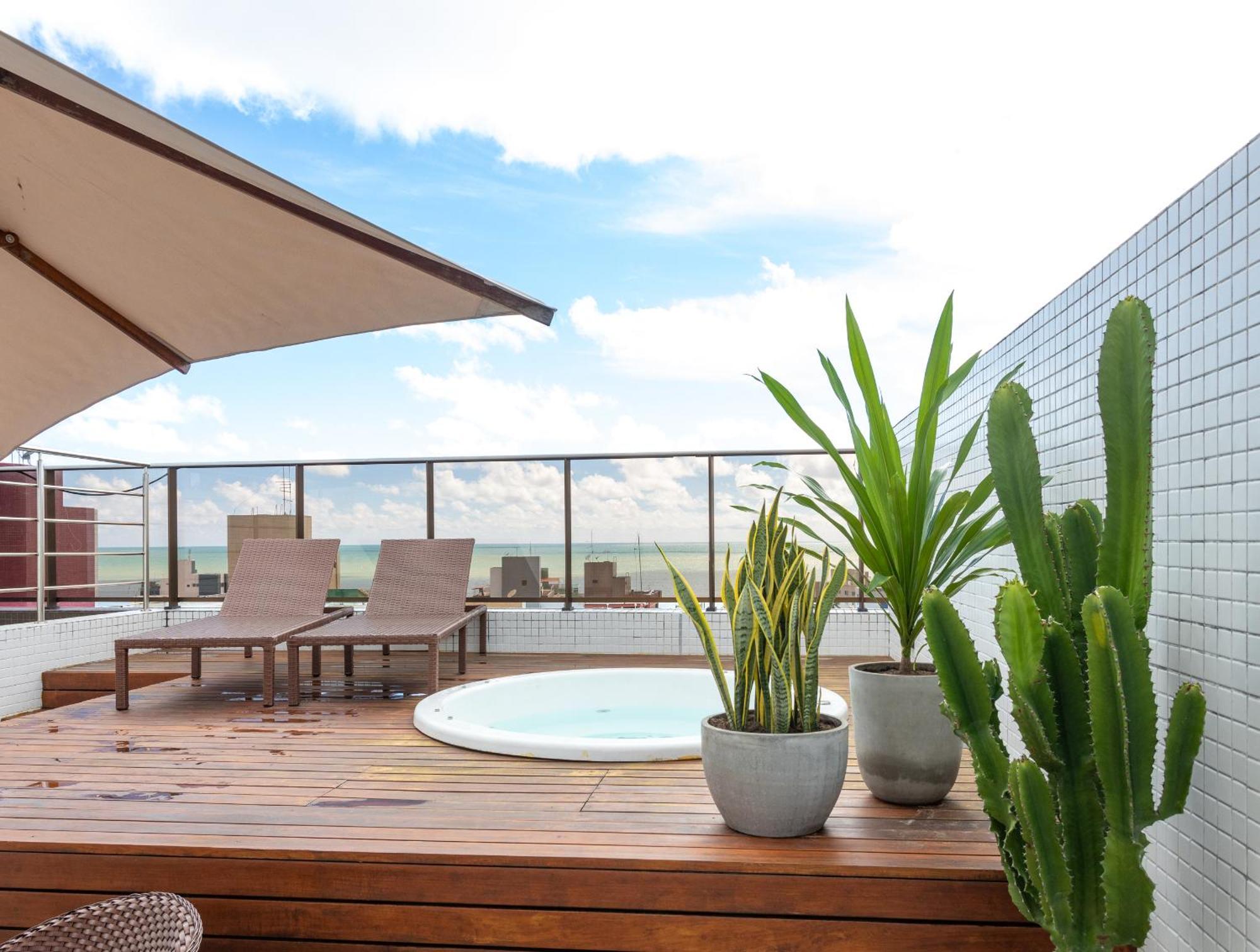 Cobertura Com Jacuzzi E Deslumbrante Vista Mar João Pessoa Exterior foto